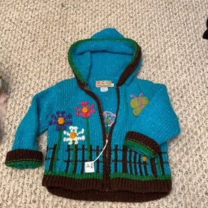 Peruvian Connection type Hand-knit Sweater Girls 4T RARE Ecuadorian Clothing Co.